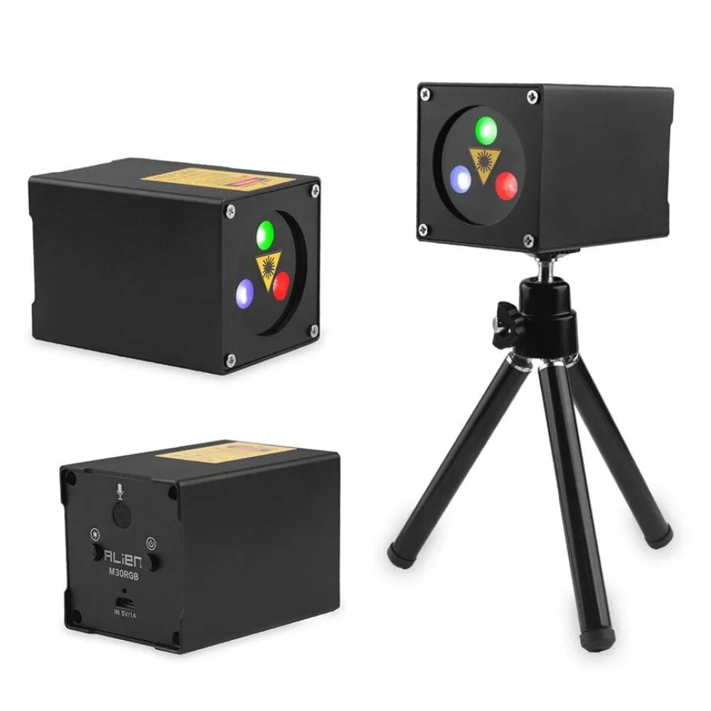 30 Patterns Mini Rgb Rechargeable Laser Projector Stage Lighting Effect