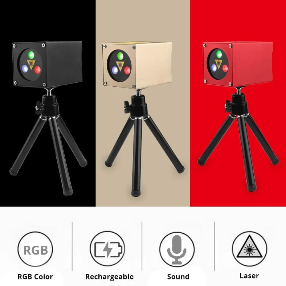 30 Patterns Mini Rgb Rechargeable Laser Projector Stage Lighting Effect