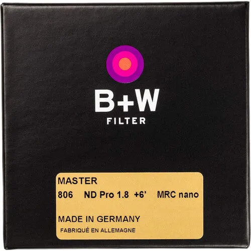 B W 40.5mm #806 MASTER Neutral Density 1.8 6-Stop MRC Nano Filter