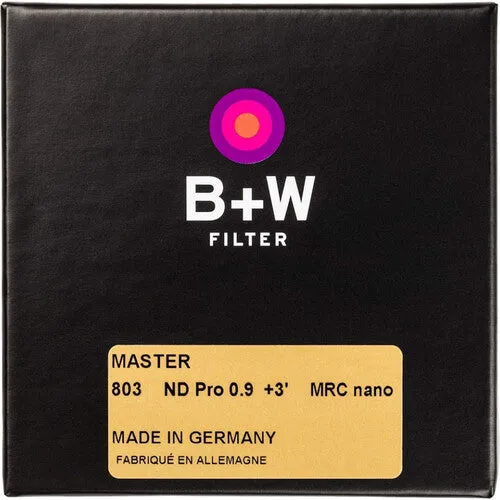 B W 58mm #803 MASTER Neutral Density 0.9 3-Stop MRC Nano Filter