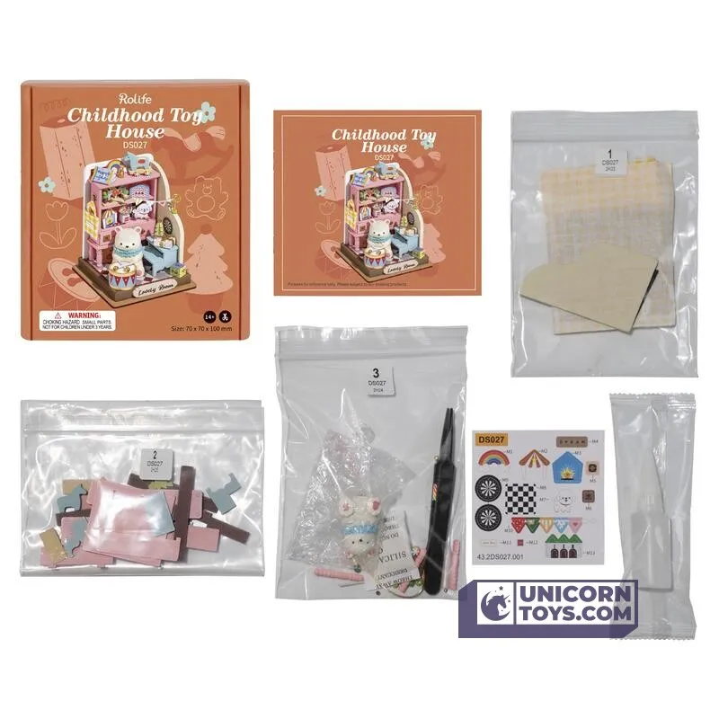 Childhood Toy House | Robotime Rolife Tiny DS027 DIY Dollhouse Miniatures Kit
