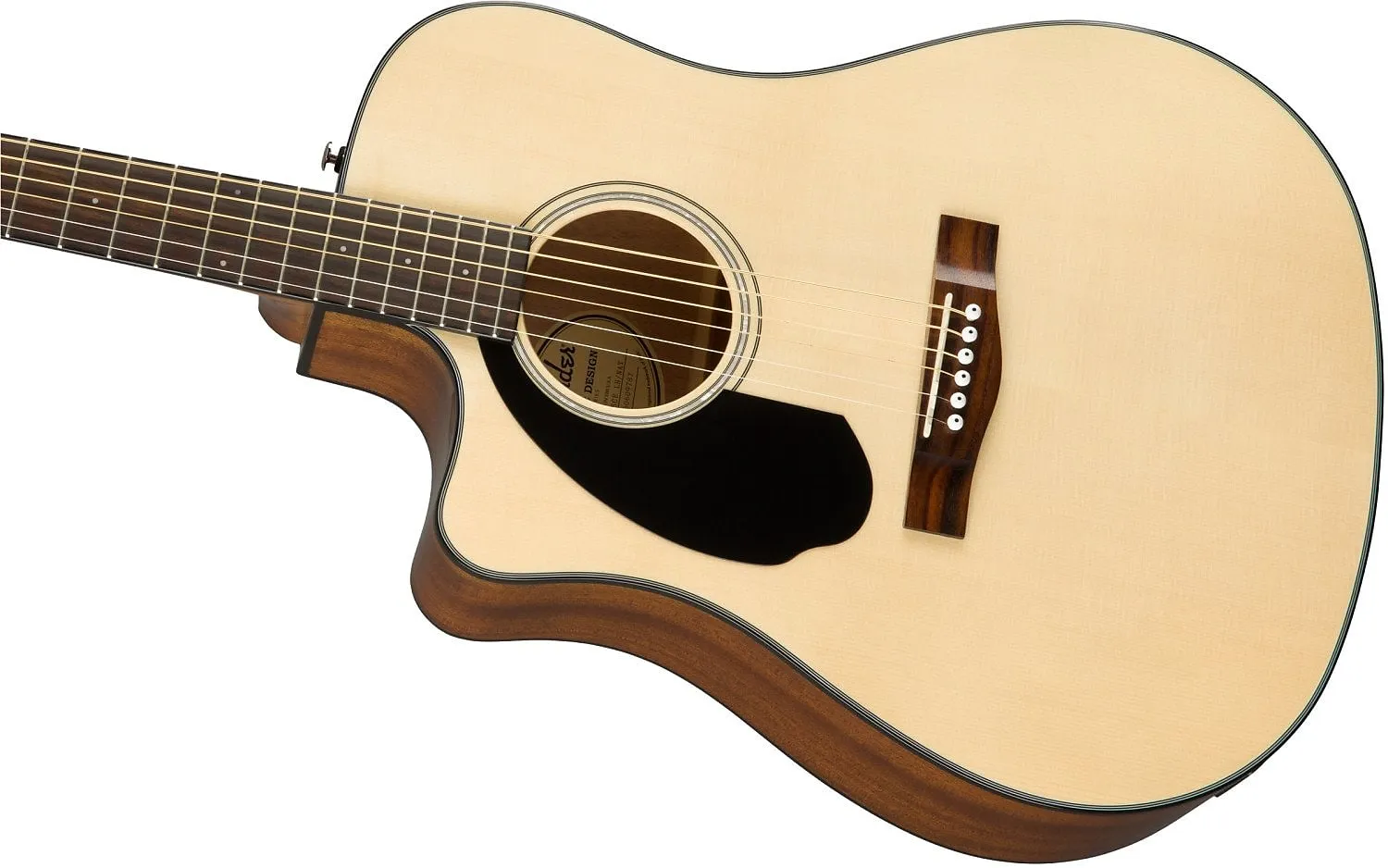Fender CD-60SCE Left-Hand, Natural, Walnut