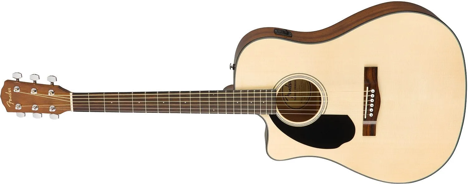 Fender CD-60SCE Left-Hand, Natural, Walnut