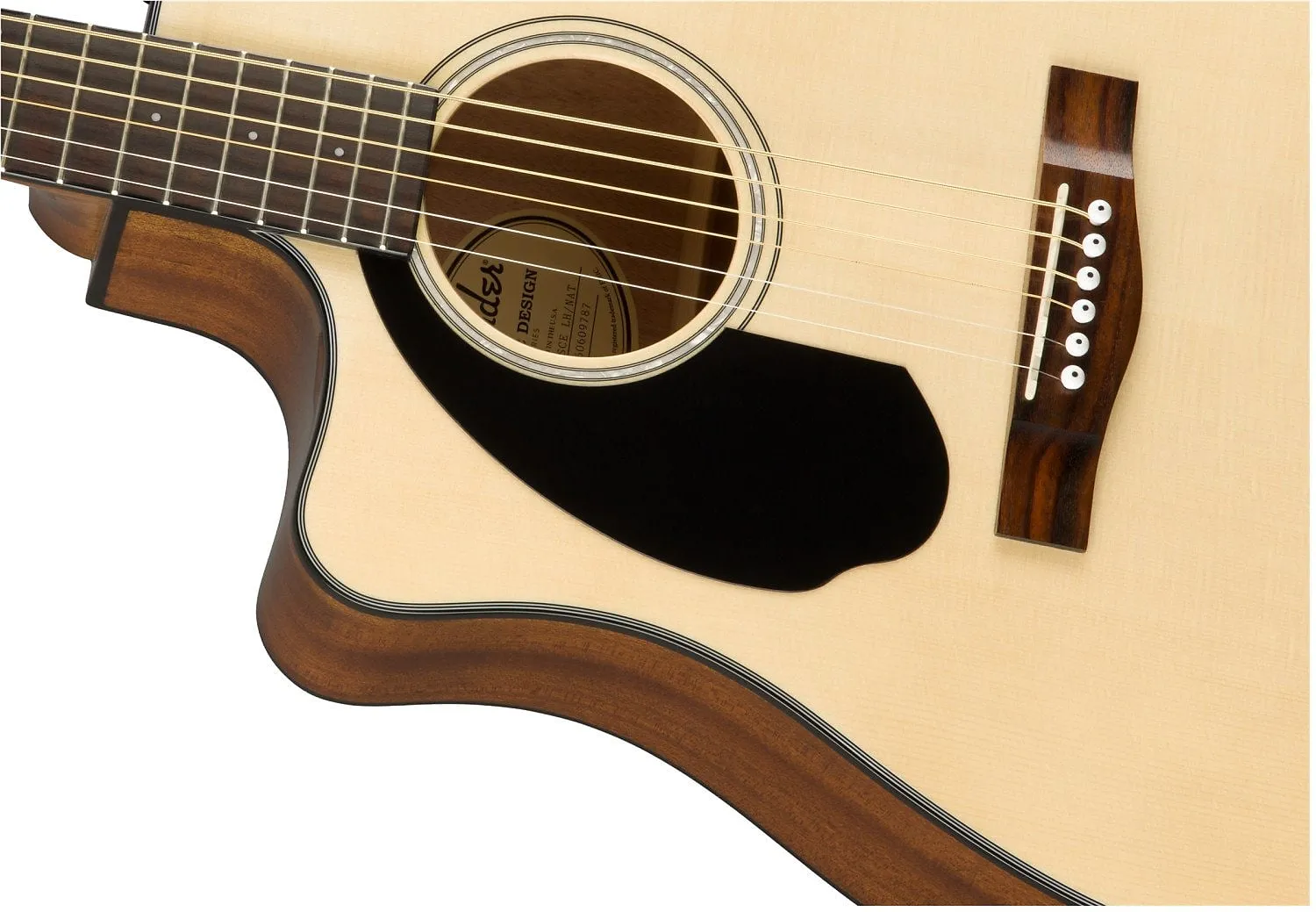 Fender CD-60SCE Left-Hand, Natural, Walnut