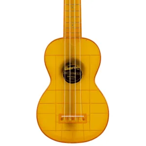 Kala Waterman Amber Yellow Ukulele - Water-Resistant Soprano